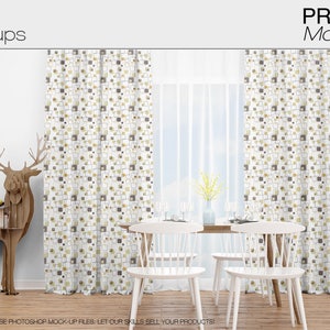 Curtains | Curtains Mockup | Photoshop Curtains Mockup | Linen Drapes| Curtain Panel | Custom Curtains|