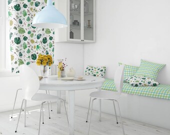 Kitchen Pillows and Curtains Mockup | 4 PSD Files (Digital Download)