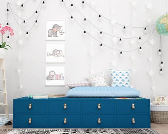 Kids Room Mockup Set | Photoshop Kids Room Mockups | Custom Kids Room Set | Blank wall Kids Room | Wall and Frame Mockup | Interior mockup