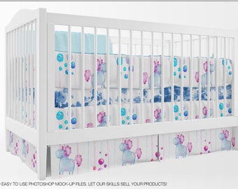 Baby Bedding Mockup Set | Photoshop PSD Files (Digital Download)
