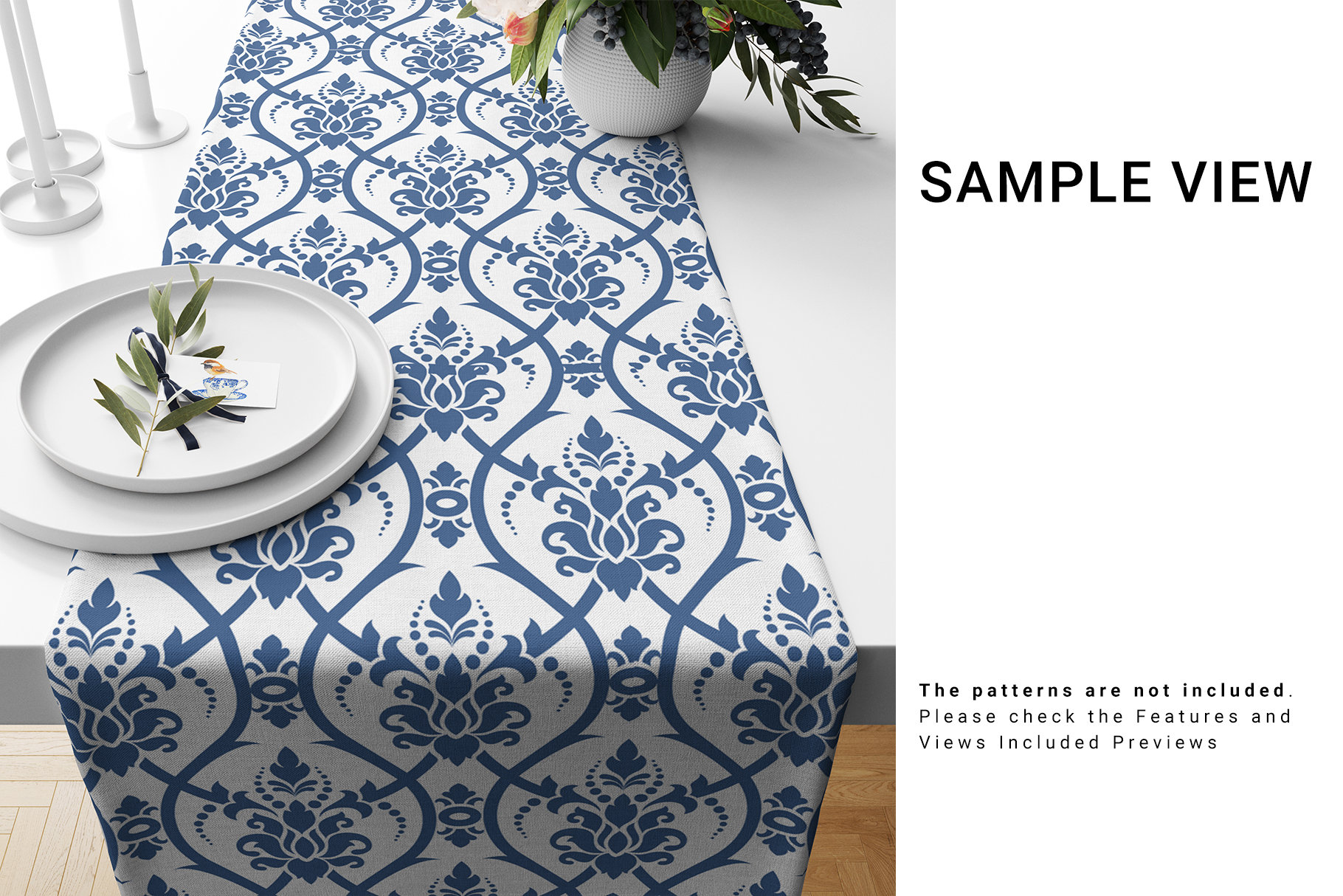 Download Table Runner Mockup Table Runner Template Table Textile | Etsy