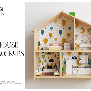 Flisat Kids Dollhouse Decals Template | Digital Flisat Dollhouse Decals | Photoshop Flisat Dollhouse Decals | Custom Flisat Dollhouse Mockup