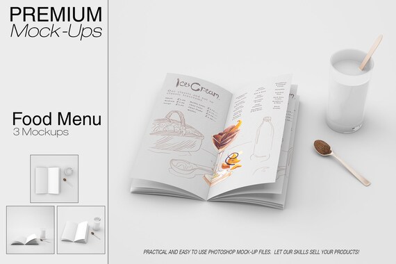 Menu Mockup Food And Drink Menu Mockup Classic Menu Mockup Etsy