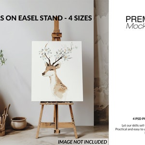 DIGITAL Photoshop Canvas on Easel | Photoshop Easel with Canvas | Custom Canvas Template | Canvas on Easel Template | Digital Canvas Mockups