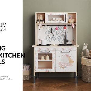 Duktig Decals Mockup Set | Photoshop Duktig Kitchen | Digital Duktig Play Kitchen Decals | Duktig Sticker Mockup | Duktig Digital template