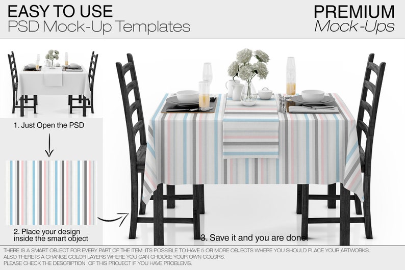 Download Table linens Mockup Tablecloth Mockup Table Textile | Etsy
