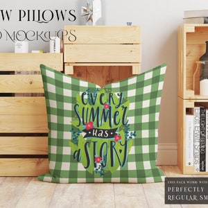 Boho Style Pillow Mockup | Photoshop Pillows | Cushions | Decorative Pillow | Digital Throw Pillow | Pillow Template | Square Cushion Mockup