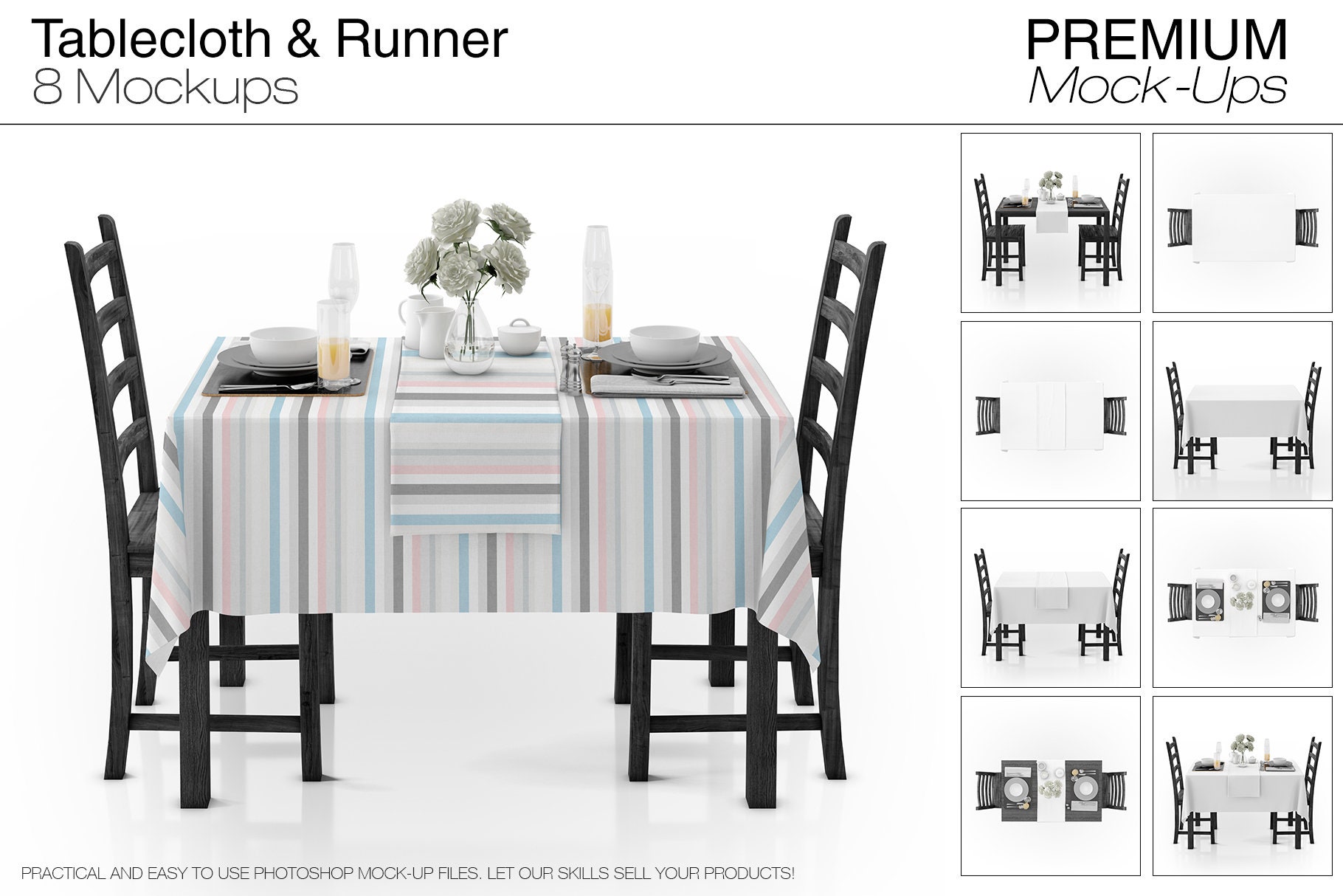 Download Table Linens Mockup Tablecloth Mockup Table Textile Etsy
