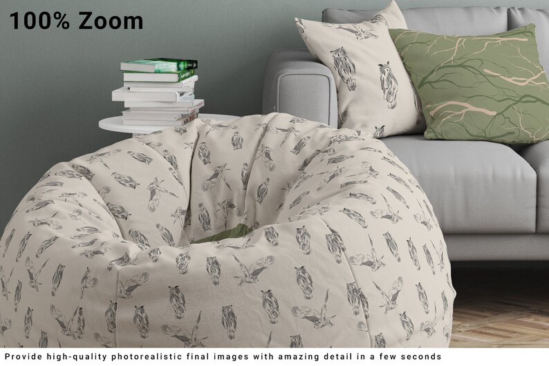 Round Bean Bag Chair Mockup / Digital Round Bean Bag Chair Etsy