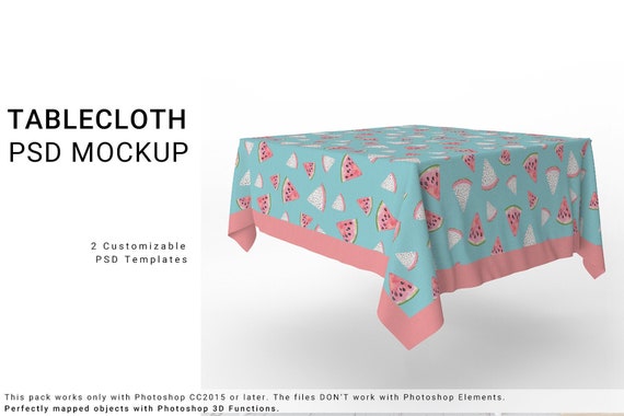 Download Tablecloth 3d Mockup Table Cover Kitchen Table Dining Etsy