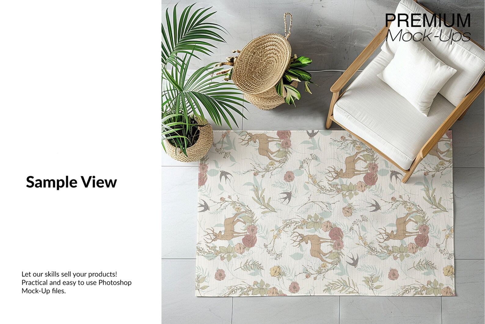 Devora Digital Rug Rugs Mockup | Carpet Templates | Living Room Carpets | Rugs Photoshop ...