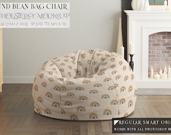 Round Bean Bag Chair Mockup / Digital Round Bean Bag Chair Mockup / Photoshop Round Bean Bag Chair Template