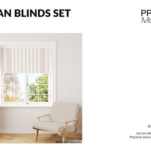 Roman Blinds Mockup | Digital Roman Blinds Template | Bedroom Roman Blinds | Photoshop Roman Blinds Mockup | Living Roman Blinds Mockup