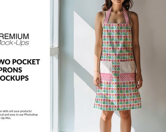 Kitchen Aprons Mockup | Digital Kitchen Apron | Kitchen Textile Apron | Apron Mockup | Custom Aprons | Photoshop Aprons Template| Apron PSD