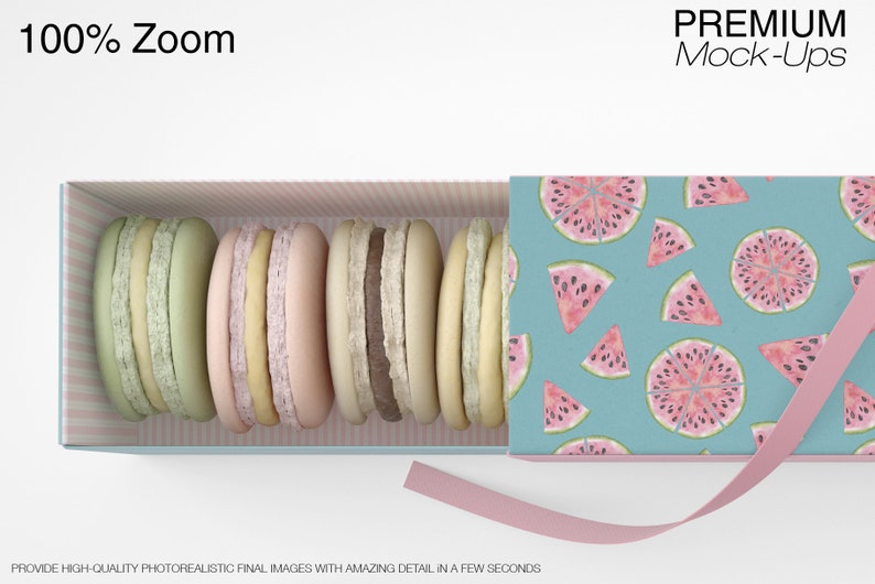 Macarons and Gift Box Mockup Macarons Mockup Etsy