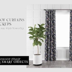 Curtains | Curtains Mockup | Photoshop Curtains Mockup | Linen Drapes | Curtains Mockup | Curtain | Custom Curtains | Curtains Template