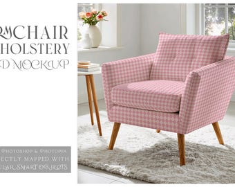 Armchair Upholstery Digital Template | Digital Armchair Textile | Upholstery Armchair Template | Armchair Textile Mockup | Custom Armchair