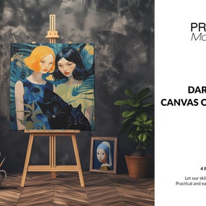 DIGITAL Photoshop Canvas on Easel | Photoshop Easel with Canvas | Custom Canvas Template | Canvas on Easel Template | Digital Canvas Mockups