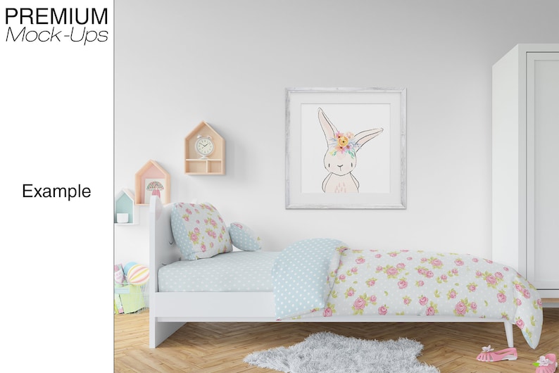 Frame Mockup Kids Bedding and Frames Set Photoshop Kids Bedding Mockups Children Beddings Kids Bedding and Frames Mockup Kids Room