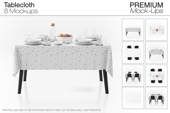 Table Linens Mockup Tablecloth Mockup Table Textile Etsy