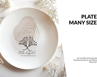 Plate Mockups | Ceramic Dish Mockup | Photoshop Porcelain Plate | Digital White Porcelain Plate | Digital Ceramic Plate Template