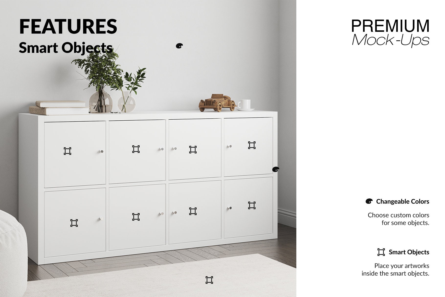 Kallax Decals Mockup Set Kallax Shelving Unit Etsy