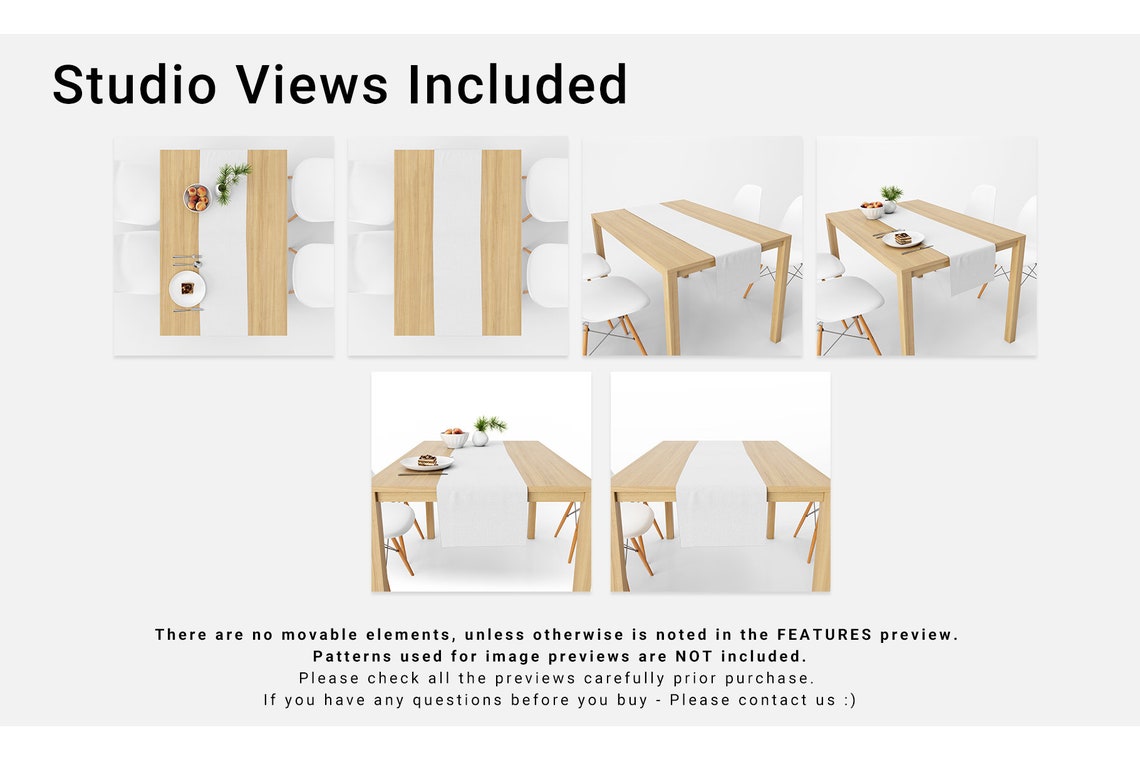 Download Table Runner Mockup Table Runner Template Table Textile | Etsy