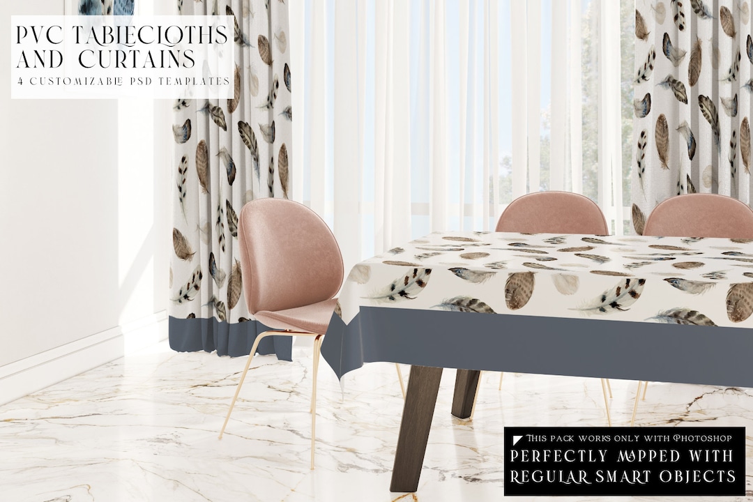 Pvc Mockup PVC Tablecloth Mockup | Digital PVC Tablecloth Mockup | Photoshop PVC ...
