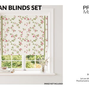 Roman Blinds Mockup | Digital Roman Blinds Template | Bedroom Roman Blinds | Photoshop Roman Blinds Mockup | Living Roman Blinds Mockup