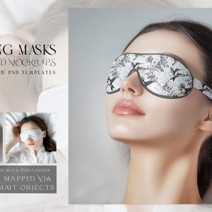 Sleeping Mask Mockups | Digital Sleeping Mask Template | Photoshop Sleeping Mask Mockupt | Sleeping Mask Digital Mockup