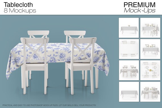 Download Table Linens Mockup Tablecloth Mockup Table Textile Etsy