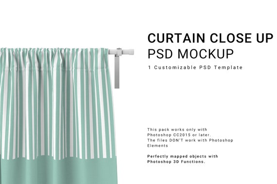 Curtain Close Up Curtain Mockup Photoshop Curtain Close Up Etsy