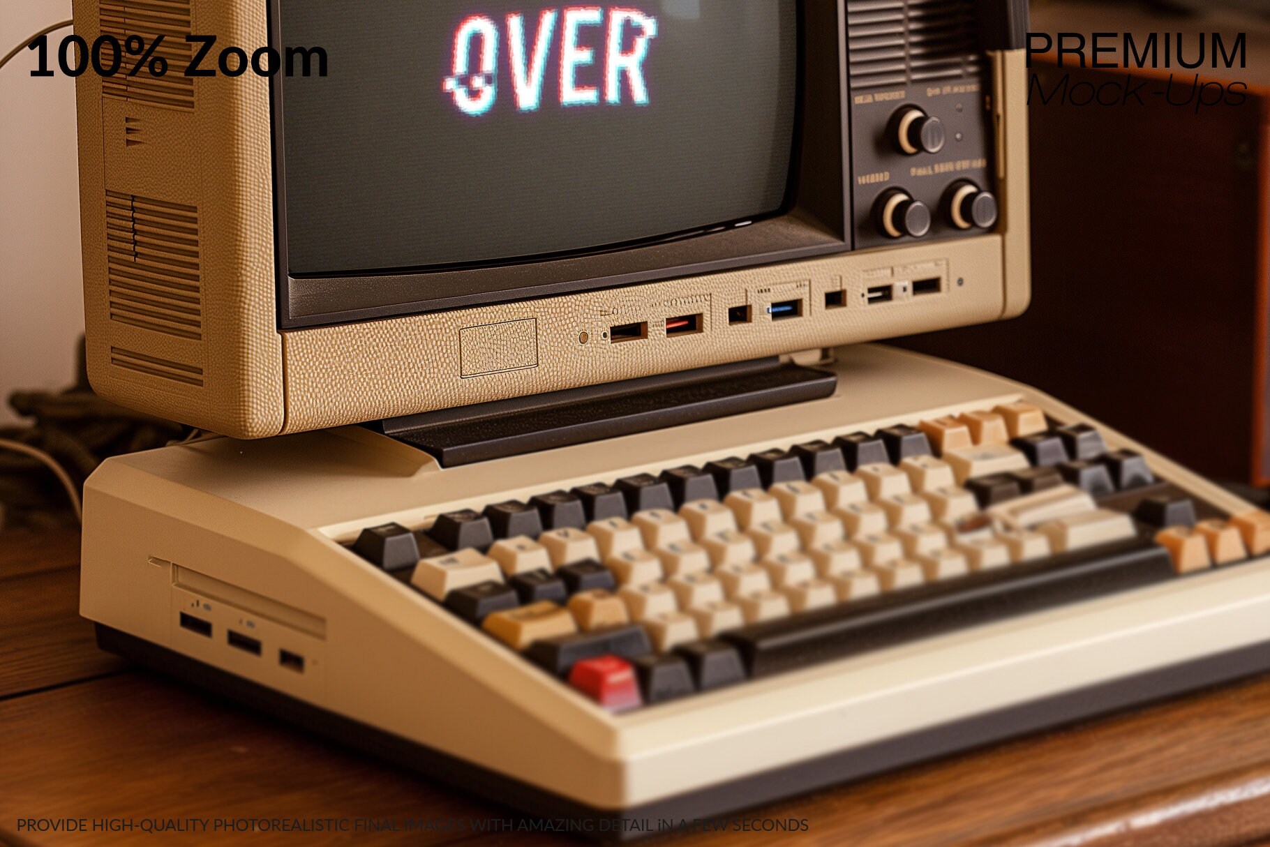 Vintage Computer Mockup | Photoshop Vintage Computer | Digital Vintage ...