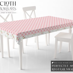 Table linens Mockup | Tablecloth Mockup | Table Textile | Photoshop Tablecloth | Dining Room Textile Mockup | Custom Tablecloth