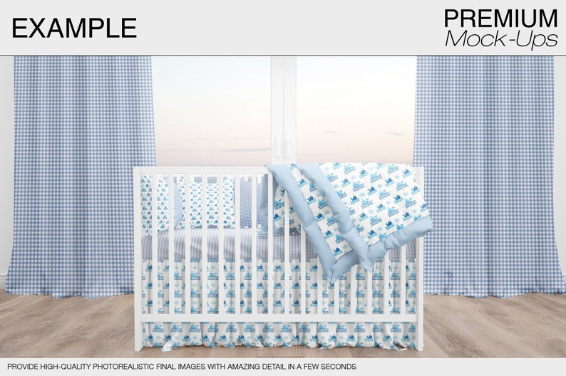 Baby Room &amp; Crib Mockup Set Crib Mockups Custom