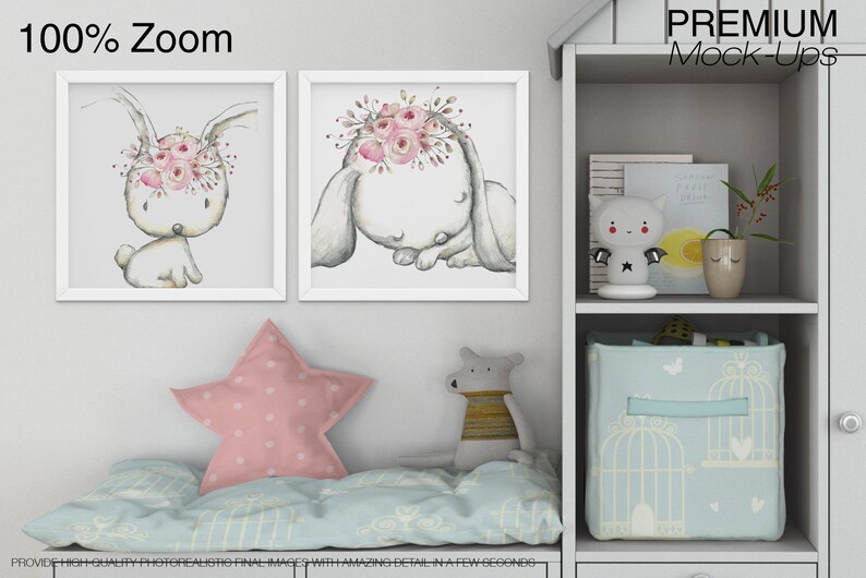 Download Kids Room and Frame Mockup Set Wall & Frames Mockups Kids | Etsy