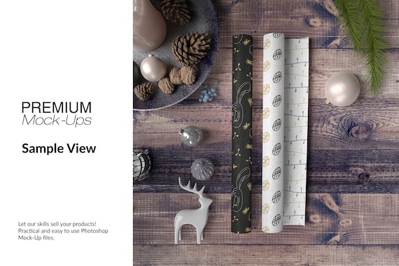 Download Christmas Fabric Rolls Mockup Set Christmas Fabric Mockups Etsy