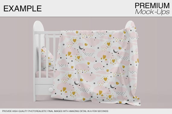 Baby Bedding Mockup Set Photoshop Baby Bed Mockups Custom Etsy