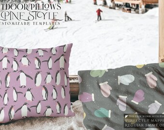 Outdoor Pillow Mockup | Outdoor Pillows Template | Outdoor Cushions | Digital Outdoor Pillows | Photoshop  Outdoor Pillows