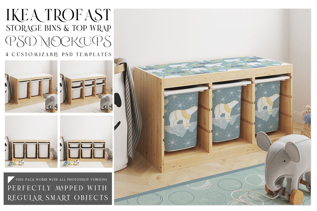 Nursery Trofast Storage Bins Decals Template | Digital Nursery Trofast ...