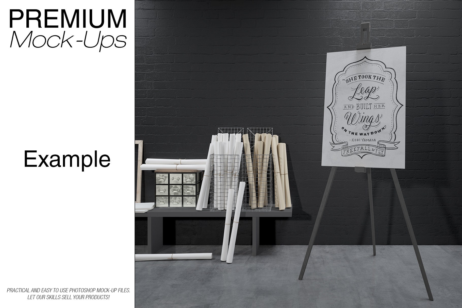 Easel Stand with Canvas Easel Stand with Canvas Mockup Etsy