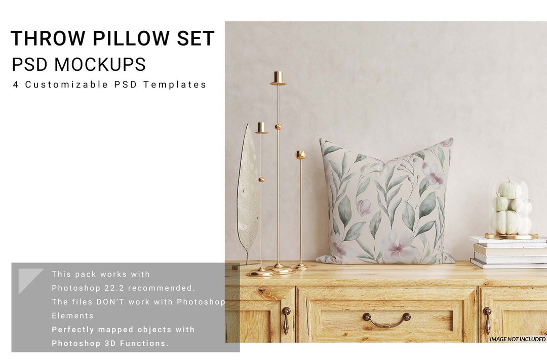 Throw Pillow Mockup Pillows Cushions Etsy
