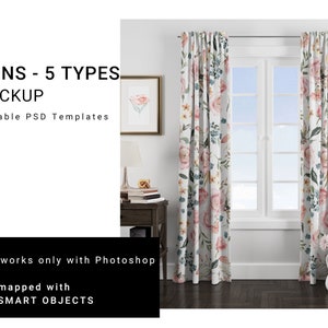 Curtains | Curtains Mockup | Photoshop Curtains Mockup | Linen Drapes | Curtains Mockup | Curtain | Custom Curtains | Curtains Template