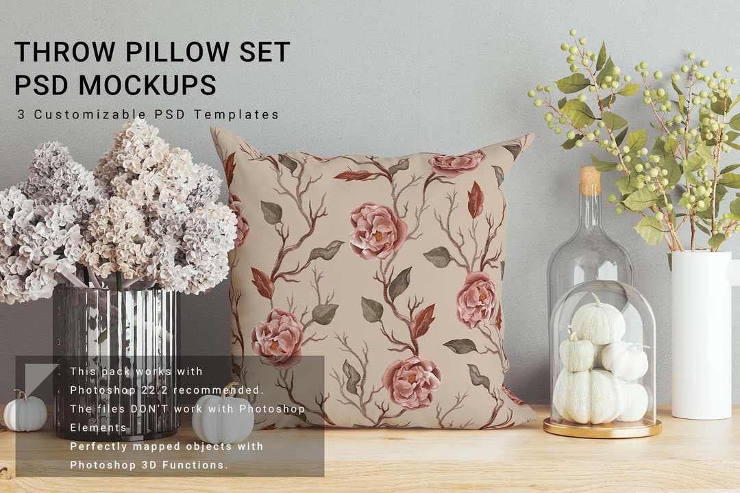 Throw Pillow Mockup Pillows Cushions Decorative Pillow