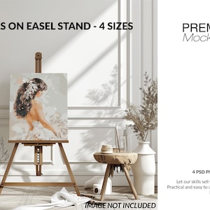 DIGITAL Photoshop Canvas on Easel | Photoshop Easel with Canvas | Custom Canvas Template | Canvas on Easel Template | Digital Canvas Mockups