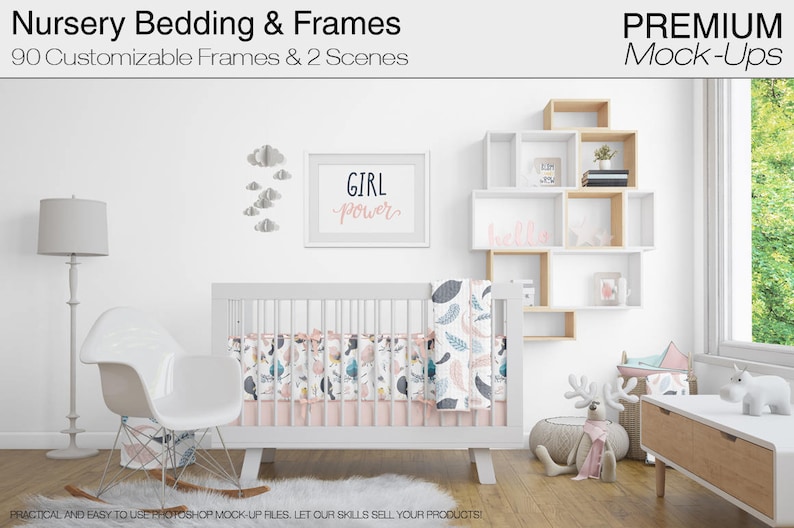 Nursery Photoshop Nursery Nursery Mockup Baby Bedding Etsy