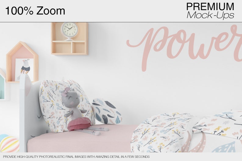 Frame Mockup Kids Bedding and Frames Set Photoshop Kids Bedding Mockups Children Beddings Kids Bedding and Frames Mockup Kids Room