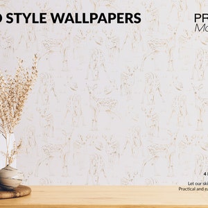 Boho Wall Mockup | Photoshop Wallpaper Mockups | Custom Walls Set | Blank Wall Art | Digital Wallpaper Mockup | Photoshop Wallpaper Template