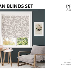 Roman Blinds Mockup | Digital Roman Blinds Template | Bedroom Roman Blinds | Photoshop Roman Blinds Mockup | Living Roman Blinds Mockup