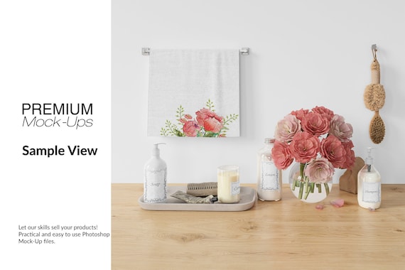Bath Towel Bath Towel Mockup Photoshop Bath Towel Towel Etsy